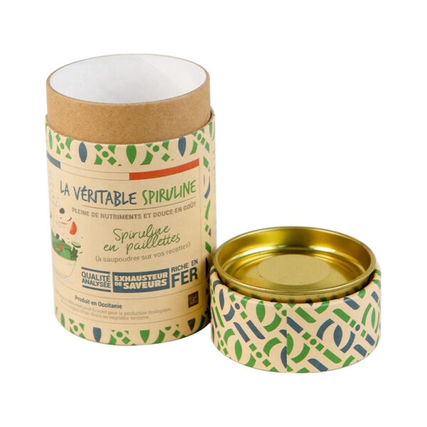 Kraft Paper Tube Box with Metal Tinplate