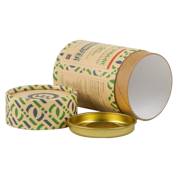 Kraft Paper Tube Box with Metal Tinplate