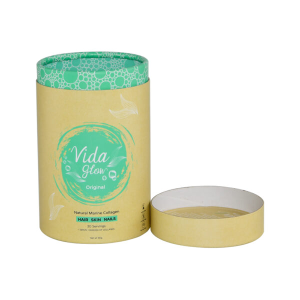 Supplement Collagen Protein Powder Cardboard Tube Packaging