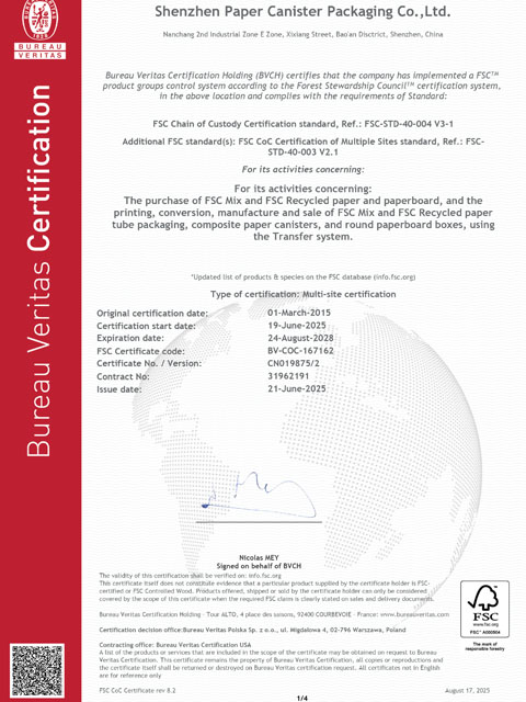 FSC certificate